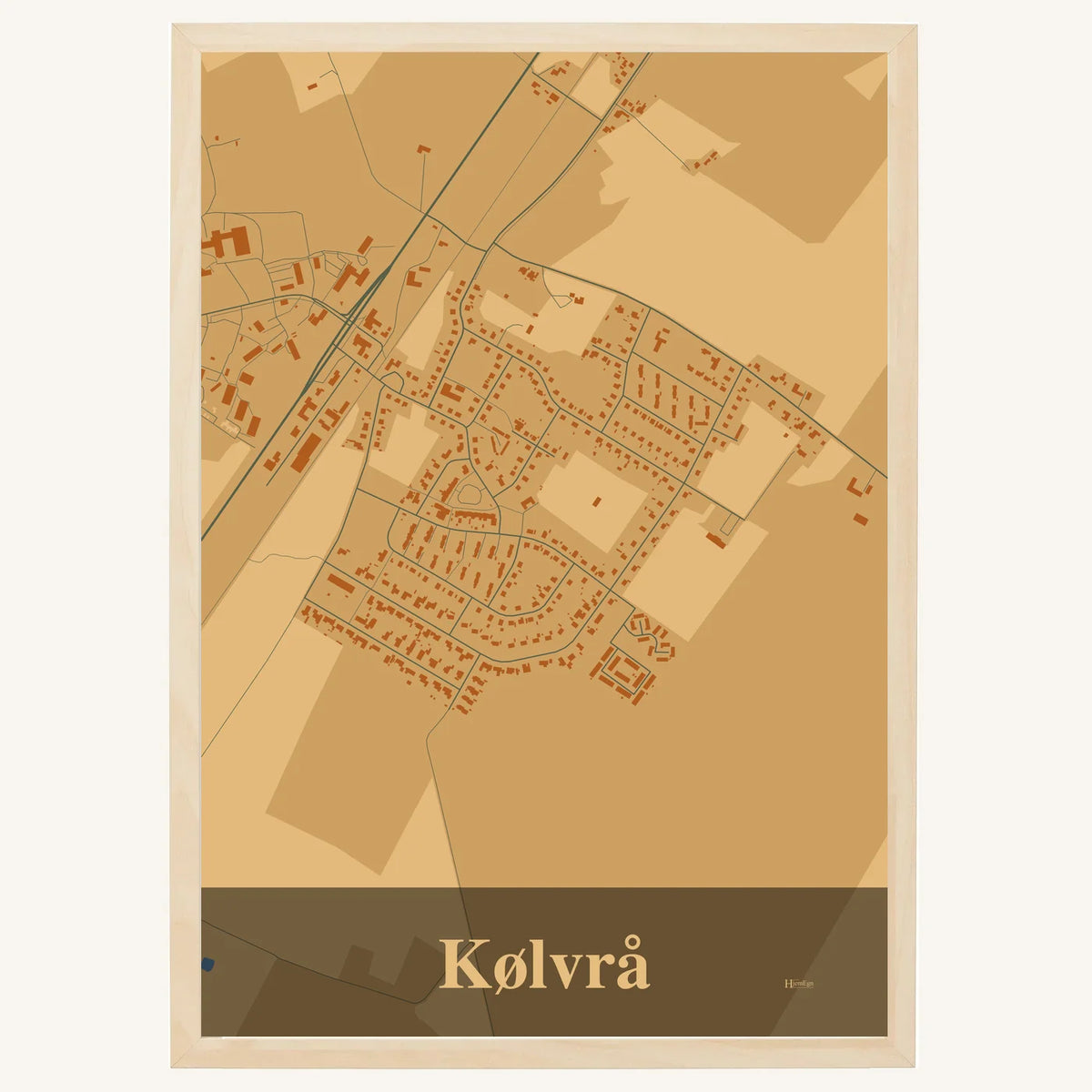 Kølvrå plakat – Firkantet 2026 – Lys pastel brun