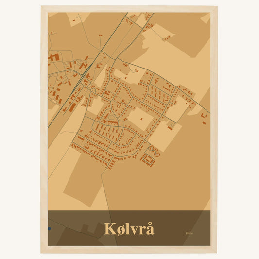 Kølvrå plakat – Firkantet 2026 – Lys pastel brun