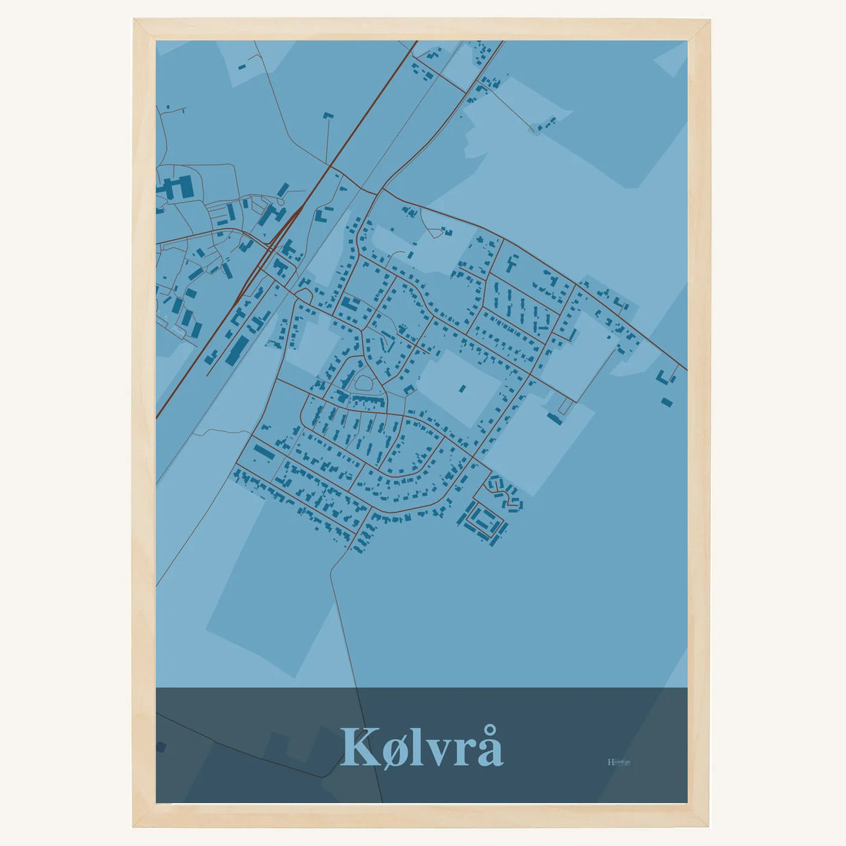 Kølvrå plakat – Firkantet 2026 – Lys pastel blå