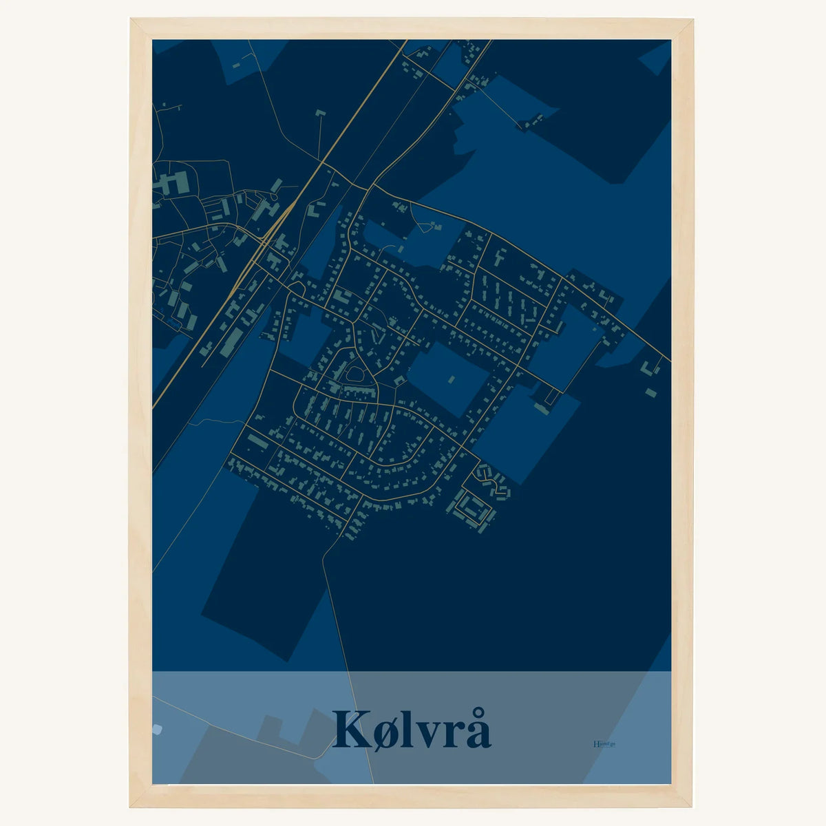 Kølvrå plakat – Firkantet 2026 – Mørk blå