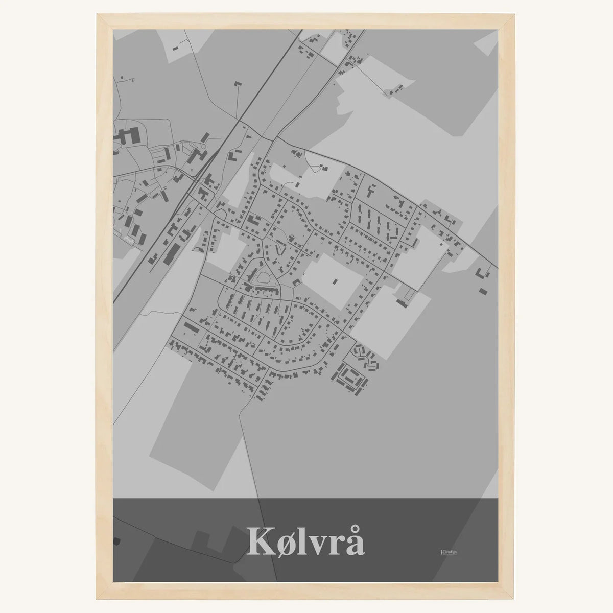 Kølvrå plakat – Firkantet 2026 – Lys pastel grå
