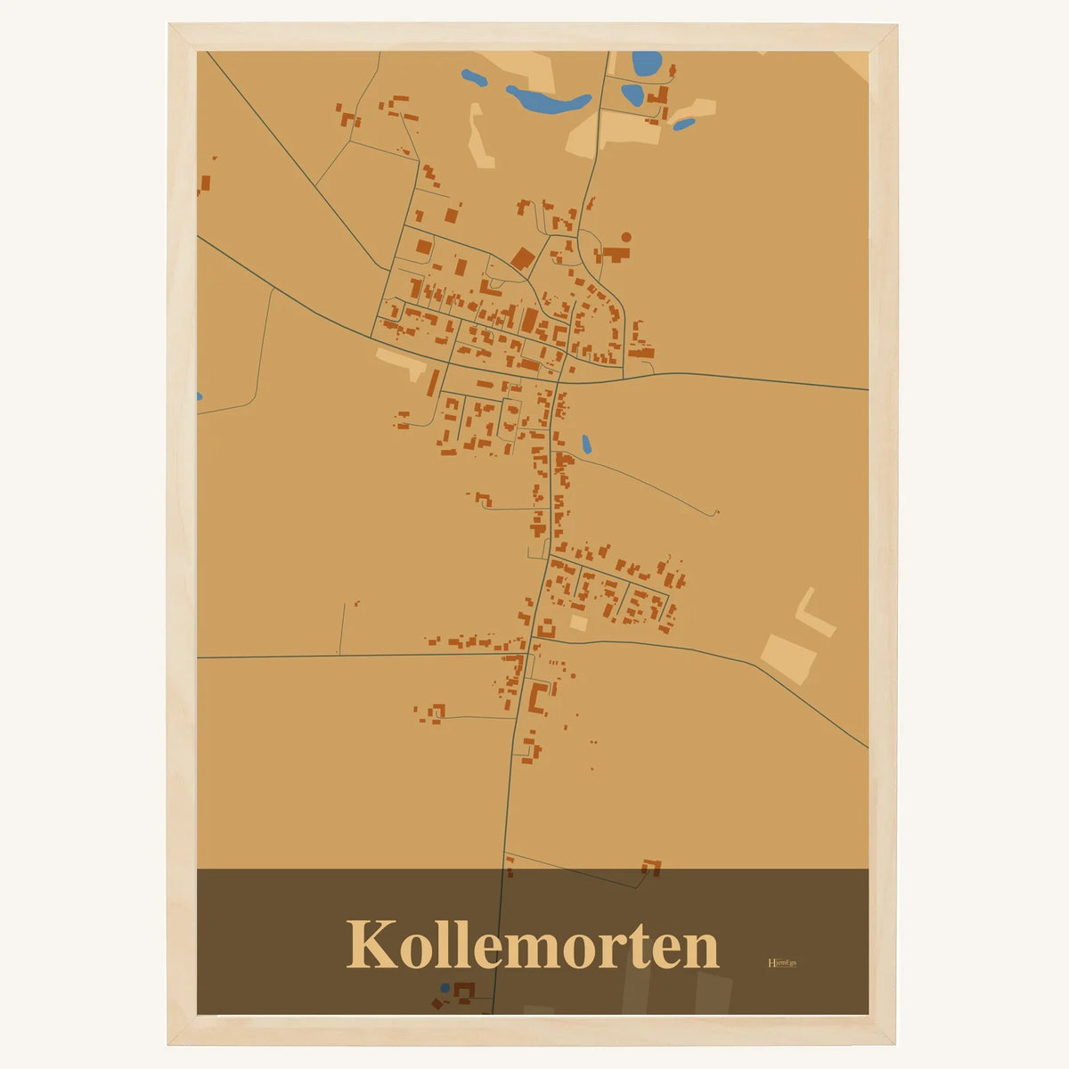 Kollemorten plakat – Firkantet 2026 – Lys pastel brun