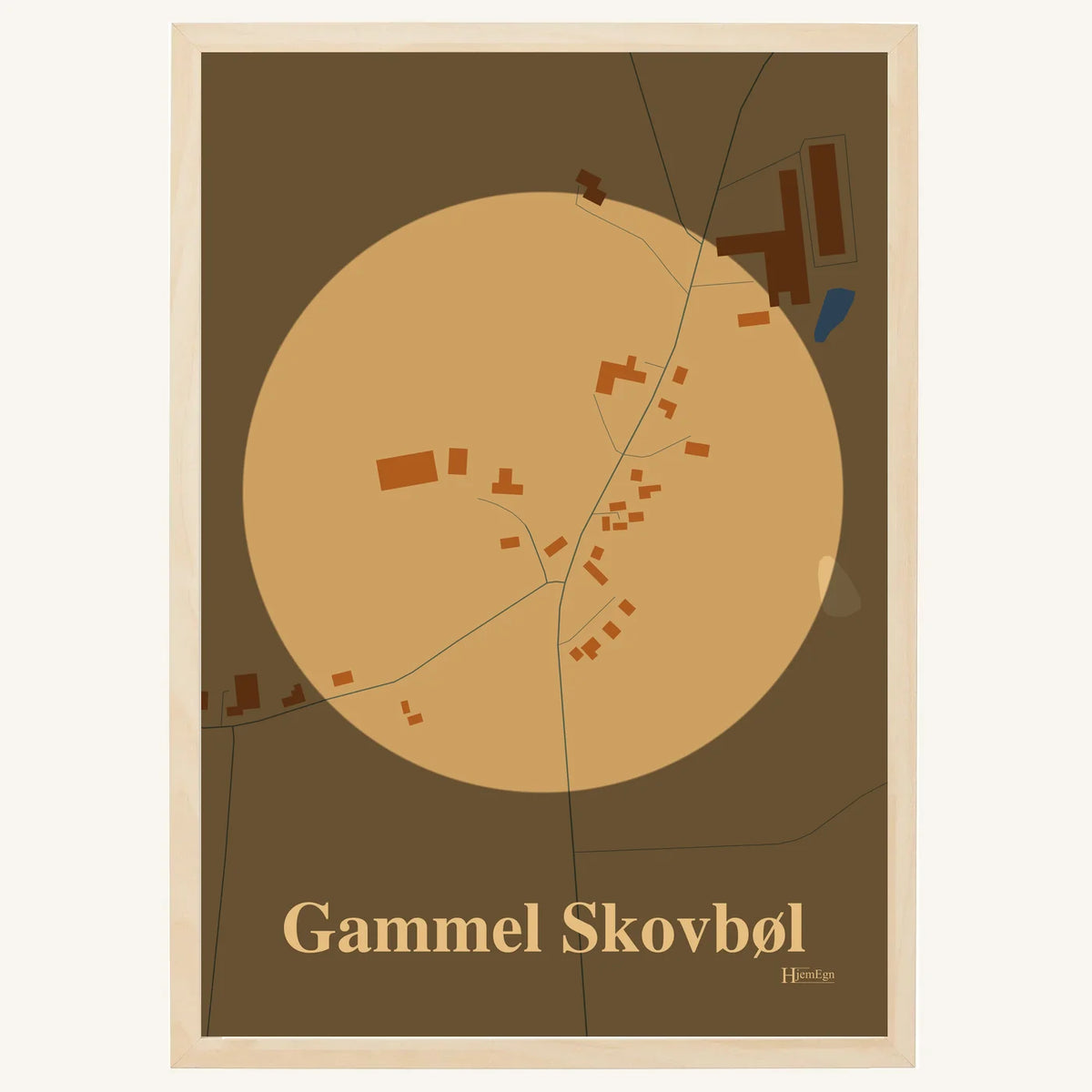 Gammel Skovbøl plakat – Centrum 2026 – Lys pastel brun