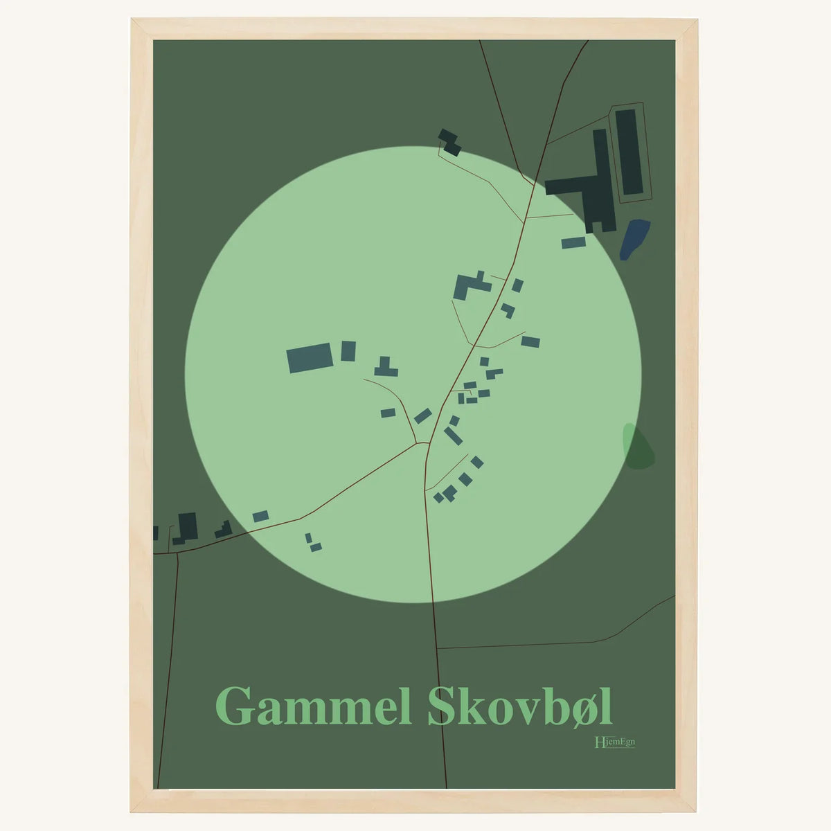 Gammel Skovbøl plakat – Centrum 2026 – Lys pastel grøn