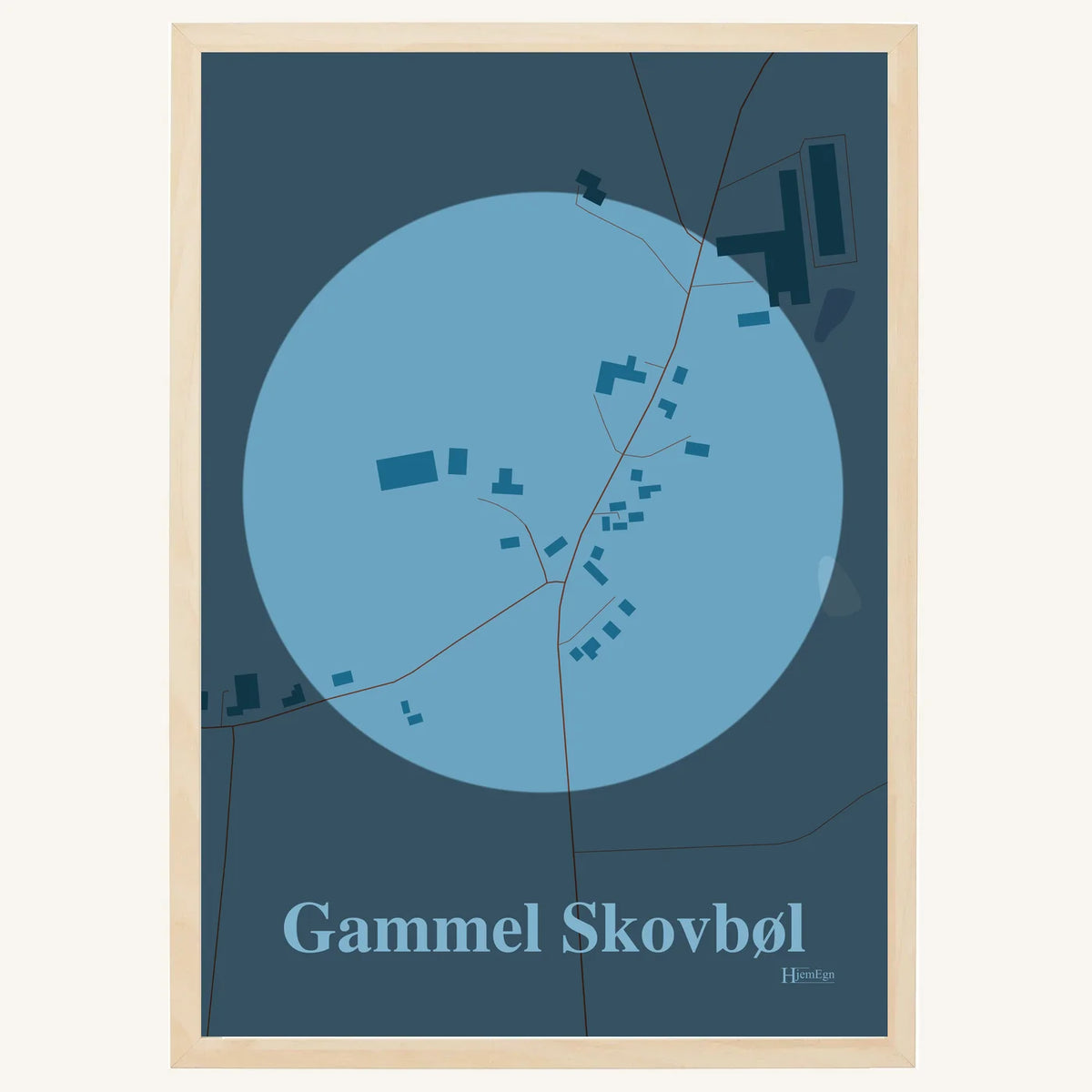 Gammel Skovbøl plakat – Centrum 2026 – Lys pastel blå