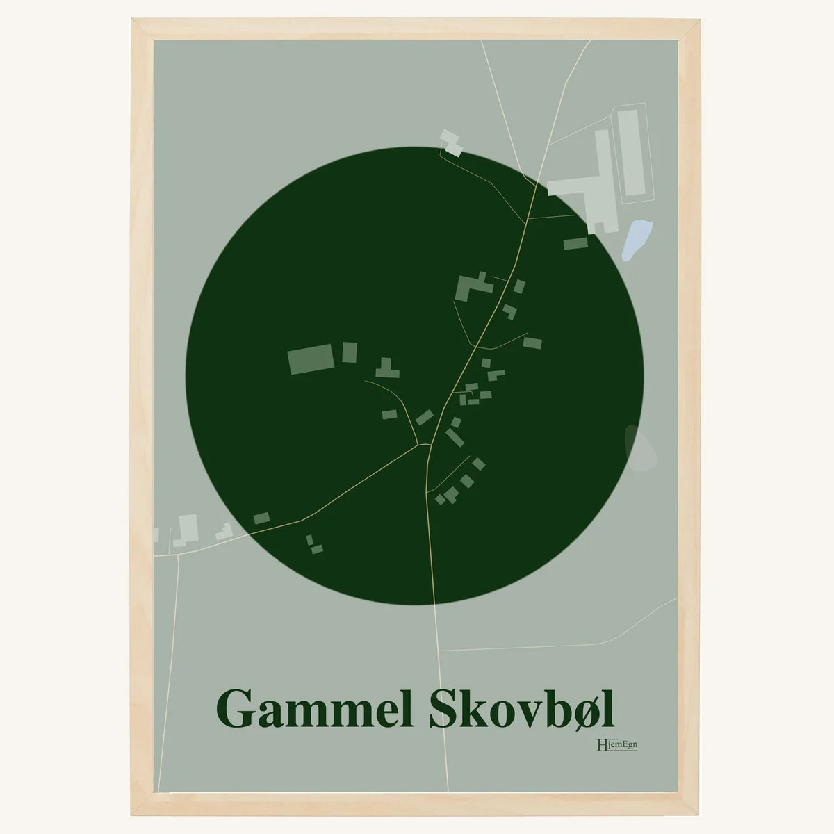 Gammel Skovbøl plakat – Centrum 2026 – Mørk grøn