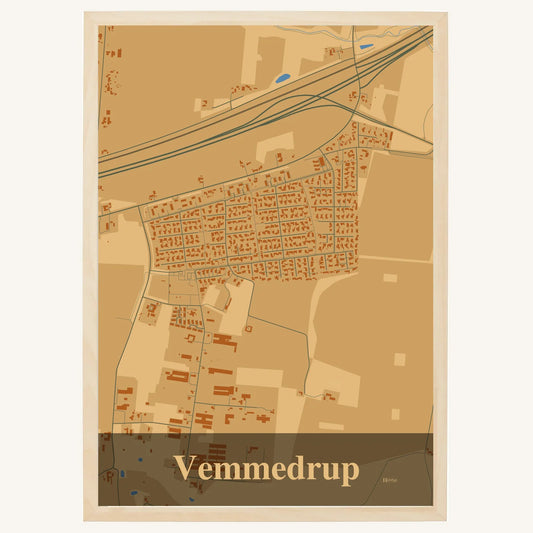 Vemmedrup Plakat – Lys pastel brun