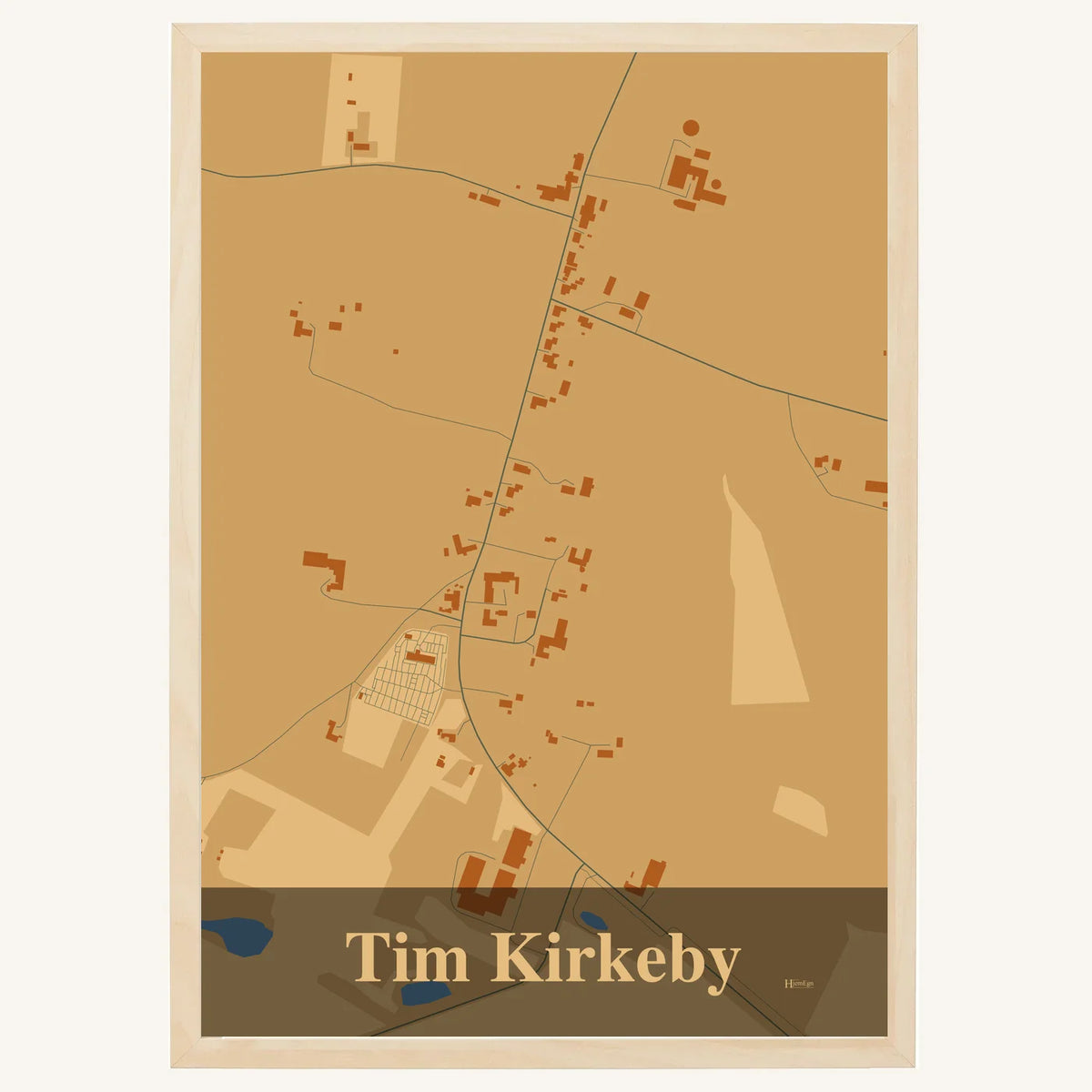 Tim Kirkeby plakat – Firkantet 2026 – Lys pastel brun