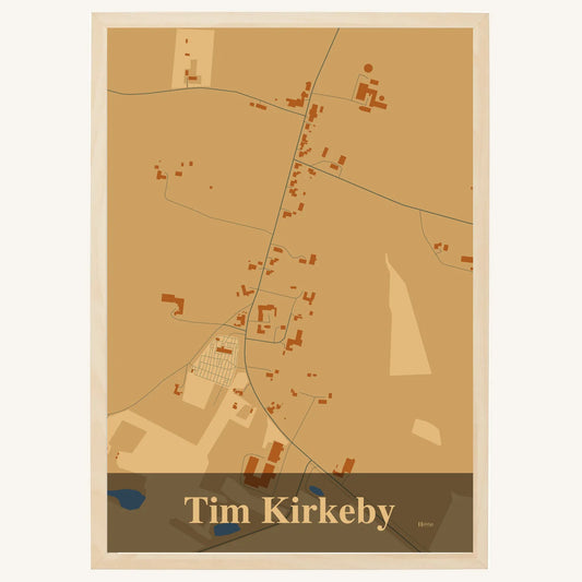 Tim Kirkeby plakat – Firkantet 2026 – Lys pastel brun