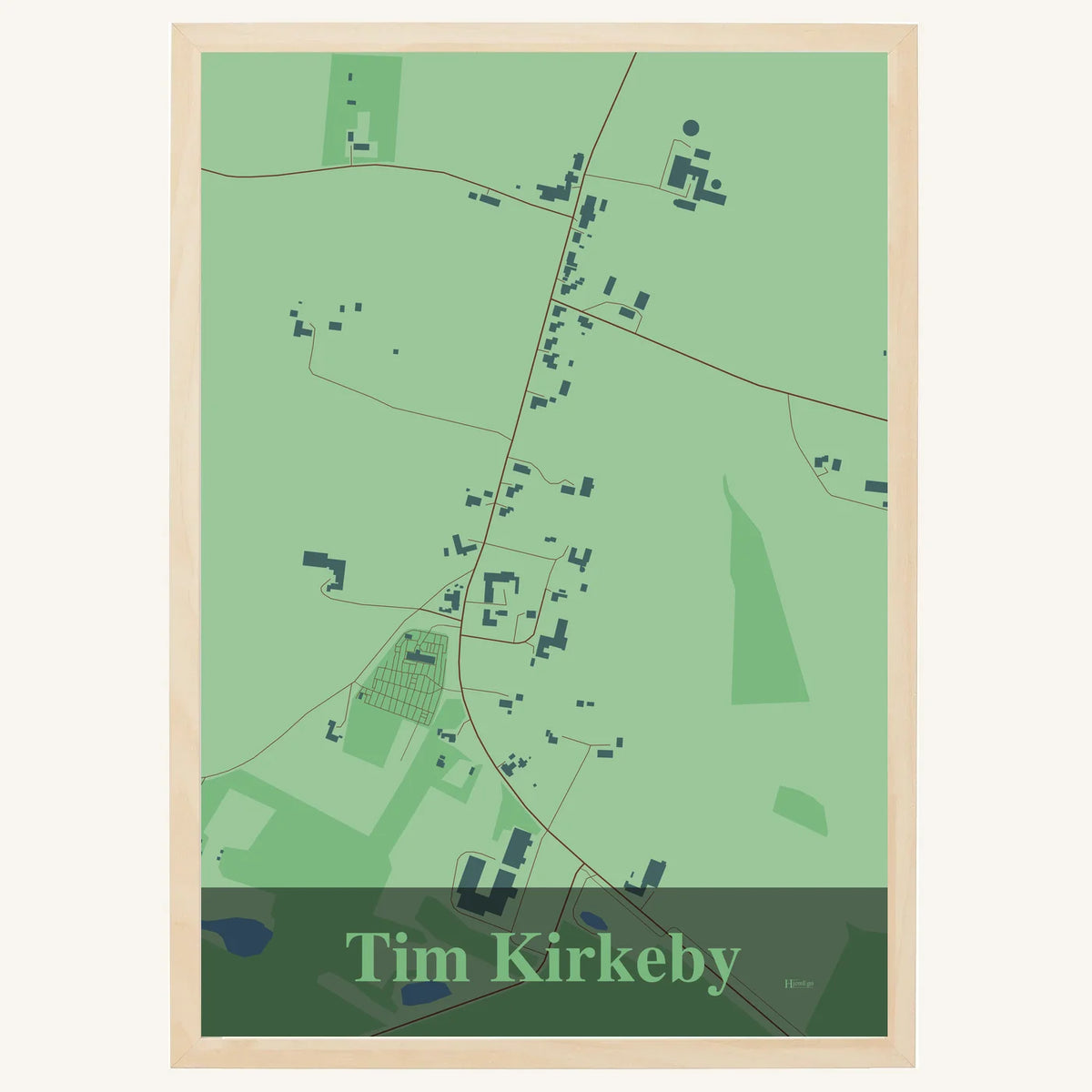 Tim Kirkeby plakat – Firkantet 2026 – Lys pastel grøn