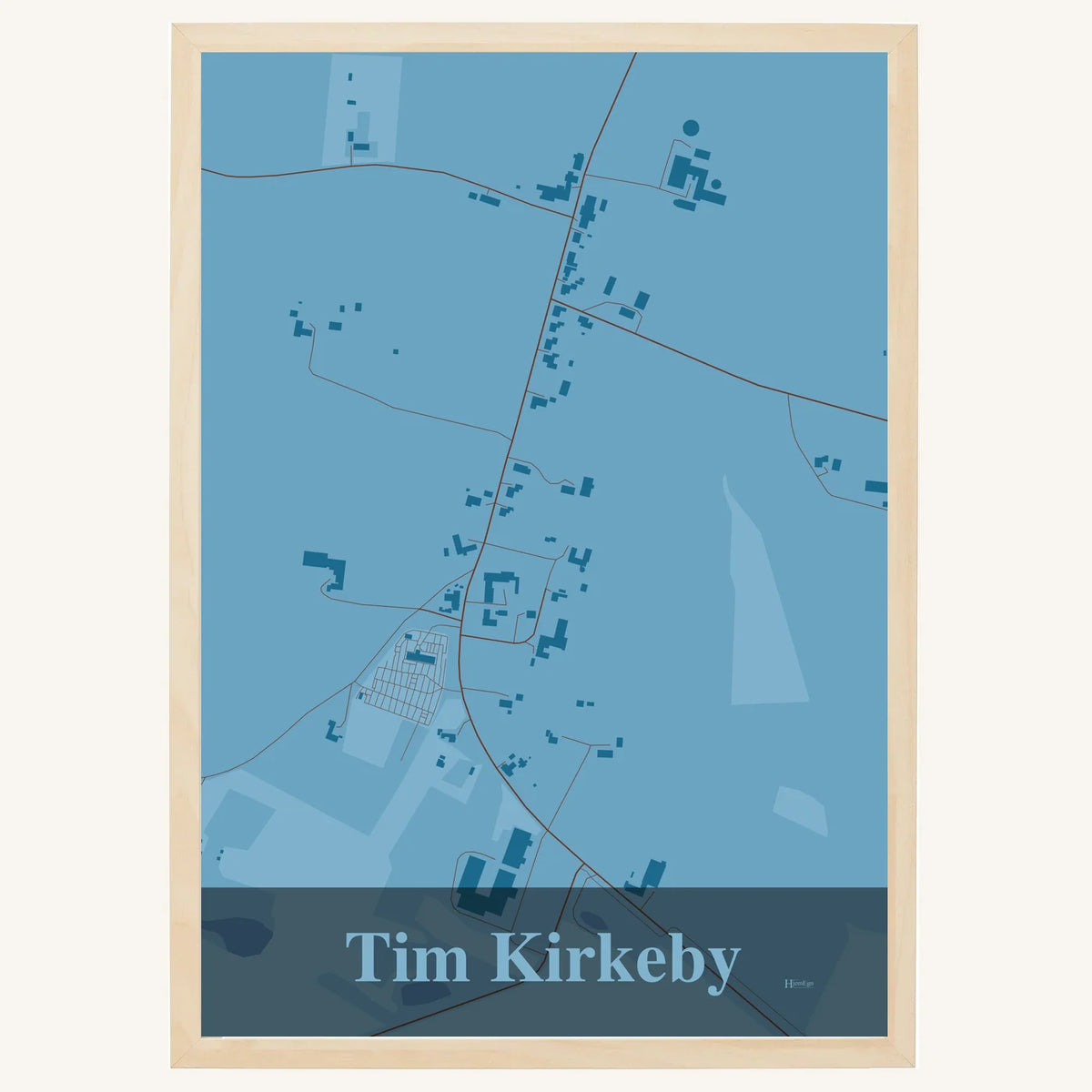 Tim Kirkeby plakat – Firkantet 2026 – Lys pastel blå