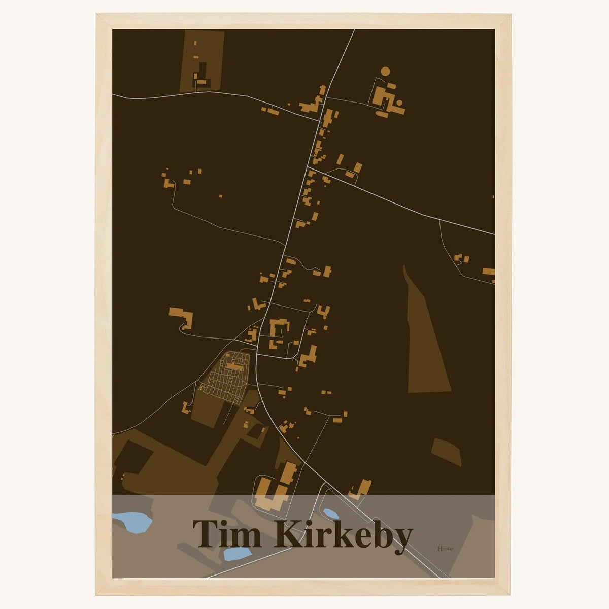 Tim Kirkeby plakat – Firkantet 2026 – Mørk brun