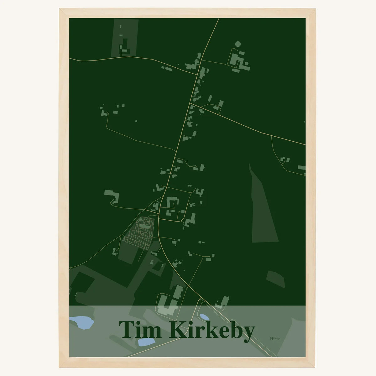 Tim Kirkeby plakat – Firkantet 2026 – Mørk grøn