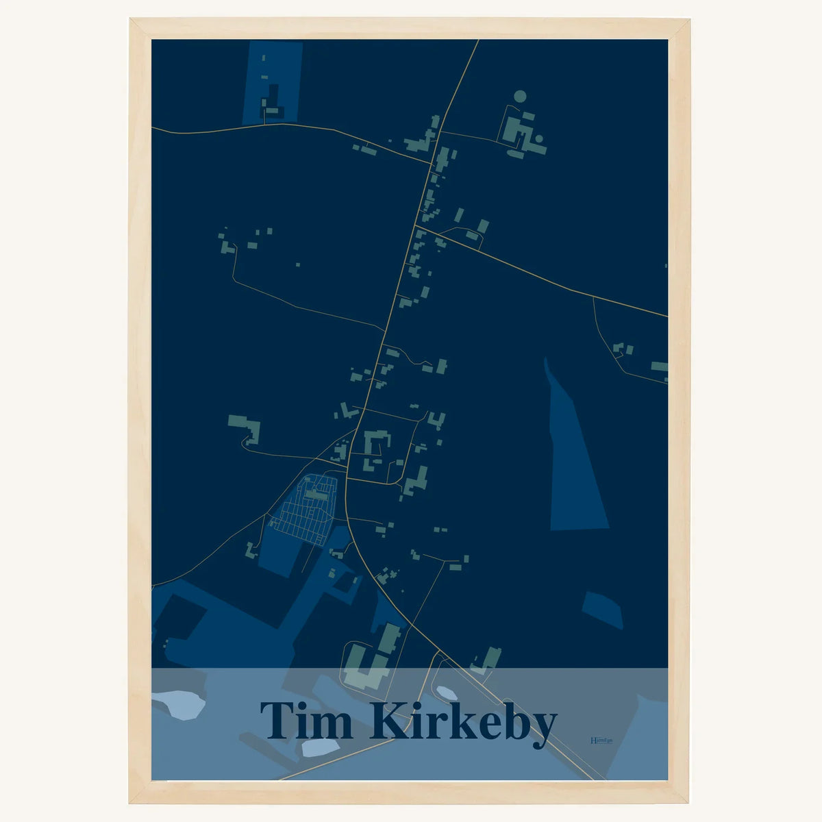 Tim Kirkeby plakat – Firkantet 2026 – Mørk blå