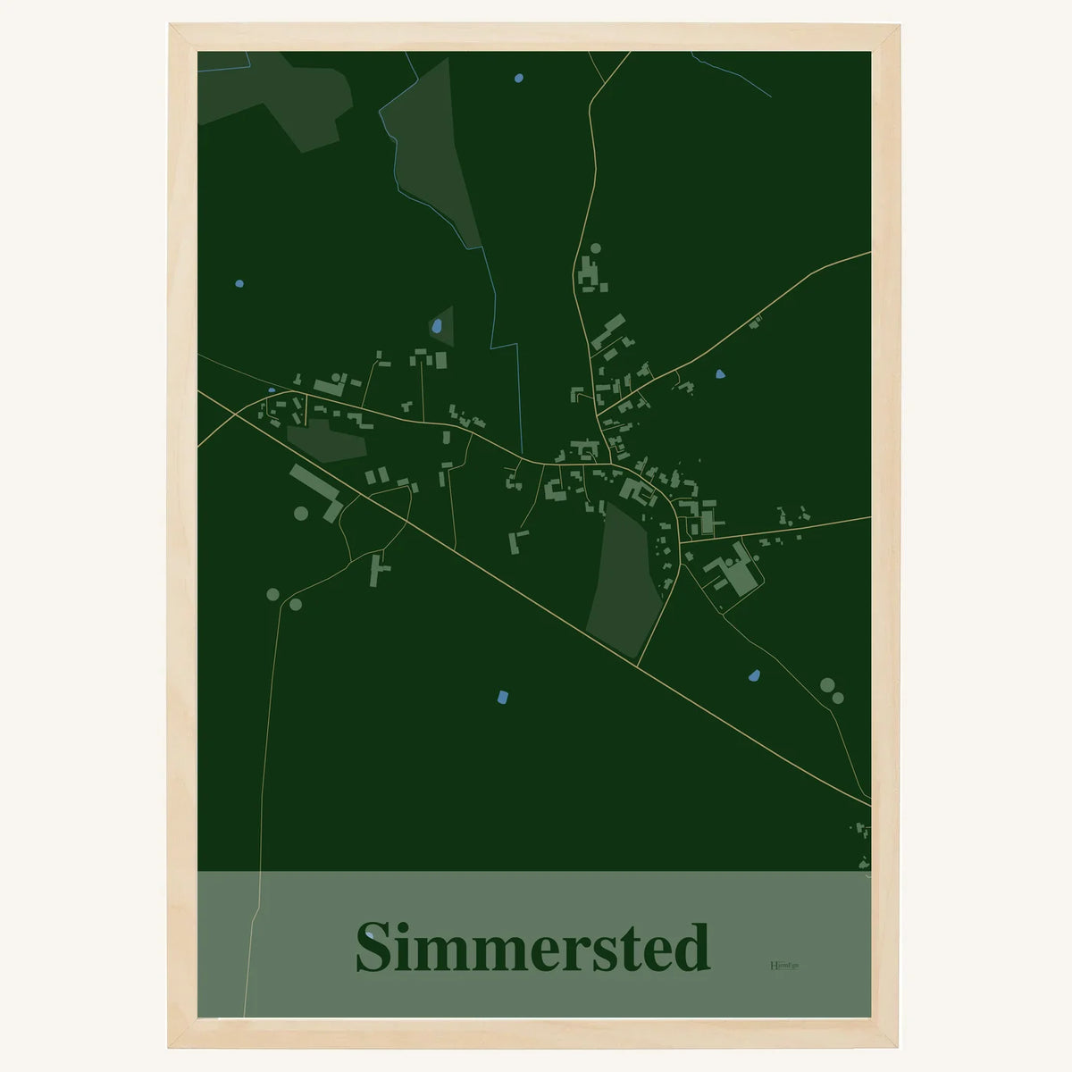 Simmersted plakat – Firkantet 2026 – Mørk grøn