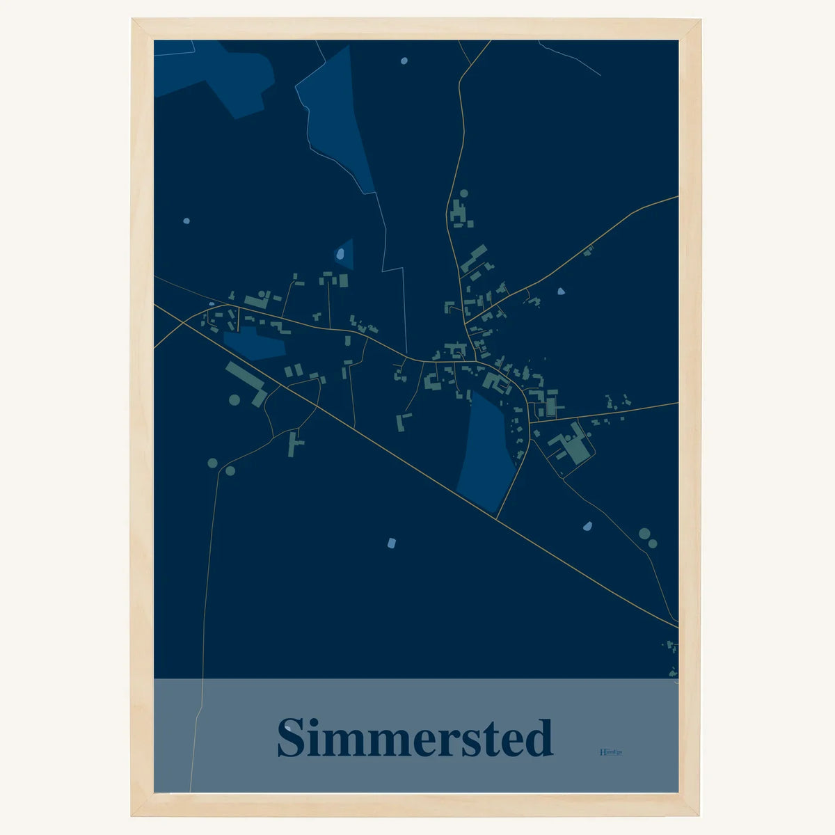Simmersted plakat – Firkantet 2026 – Mørk blå