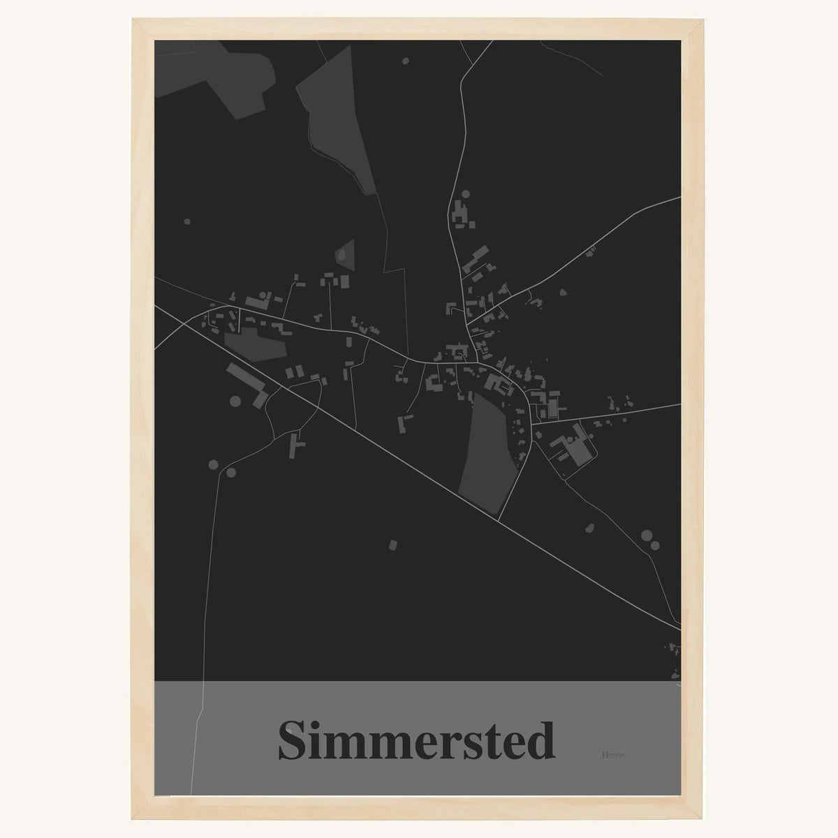 Simmersted plakat – Firkantet 2026 – Mørk grå
