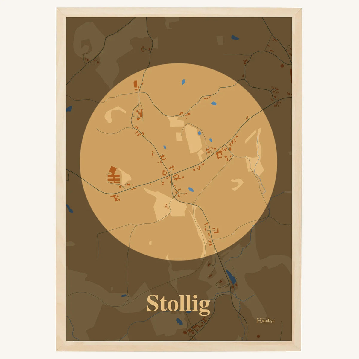 Stollig plakat – Centrum 2026 – Lys pastel brun