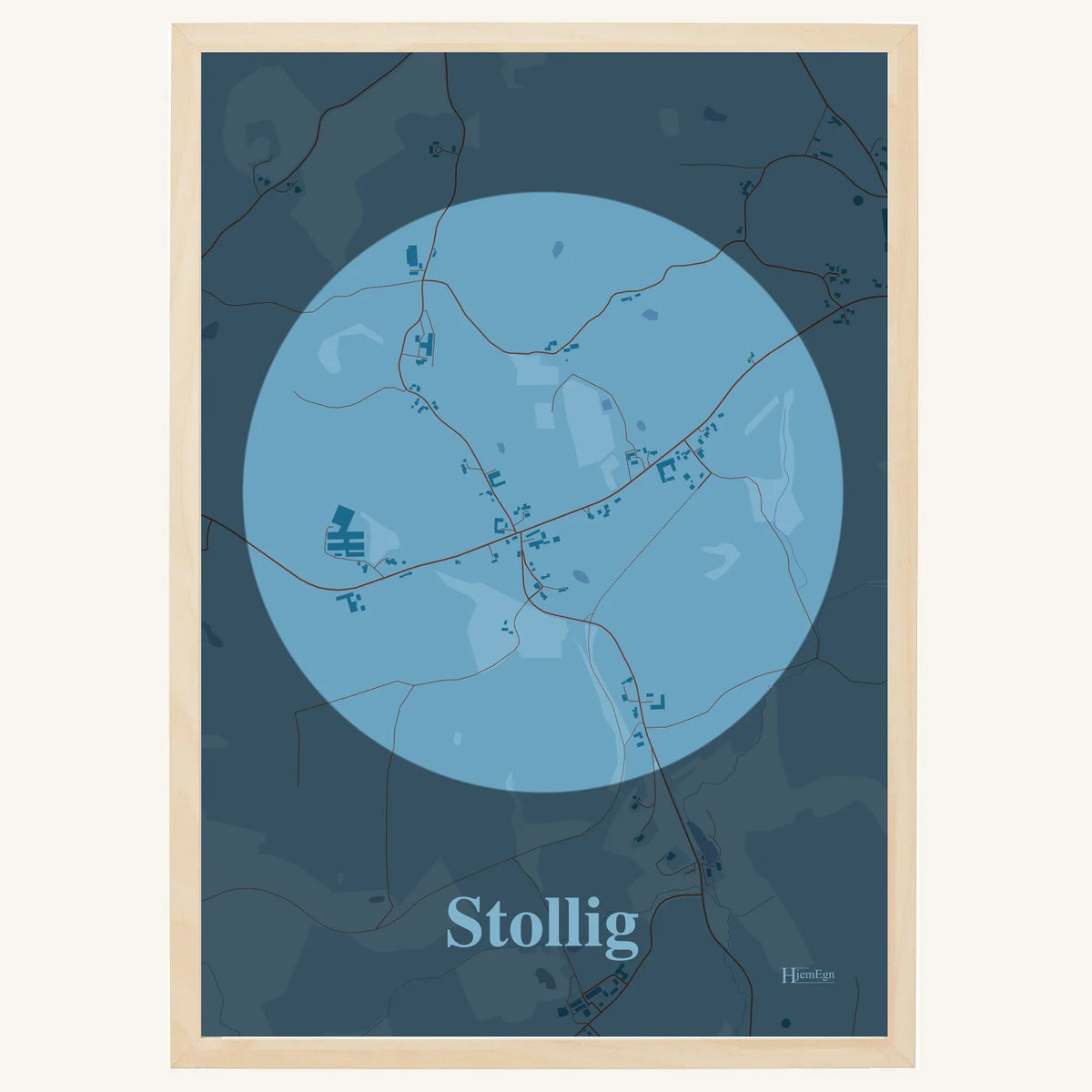 Stollig plakat – Centrum 2026 – Lys pastel blå