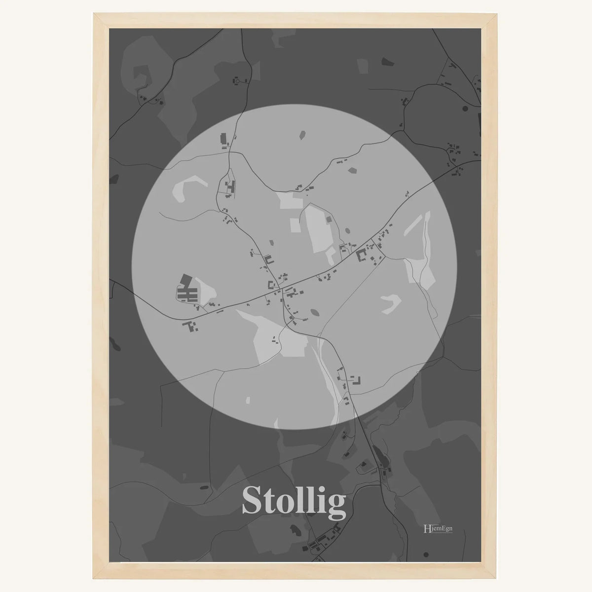 Stollig plakat – Centrum 2026 – Lys pastel grå