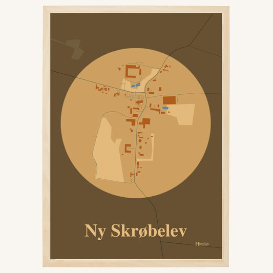 Ny Skrøbelev plakat – Centrum 2026 – Lys pastel brun