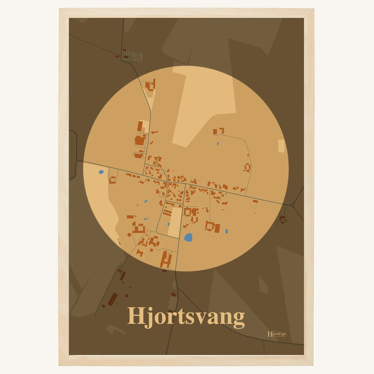 Hjortsvang plakat – Centrum 2026 – Lys pastel brun