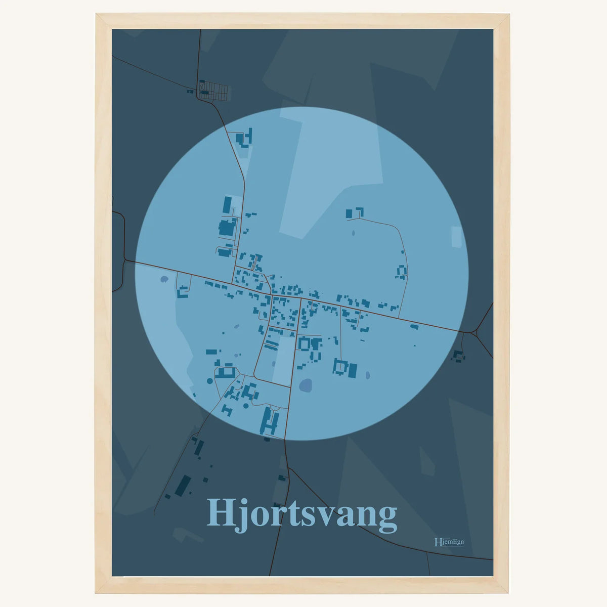 Hjortsvang plakat – Centrum 2026 – Lys pastel blå