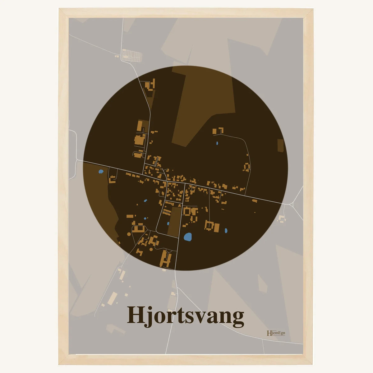Hjortsvang plakat – Centrum 2026 – Mørk brun