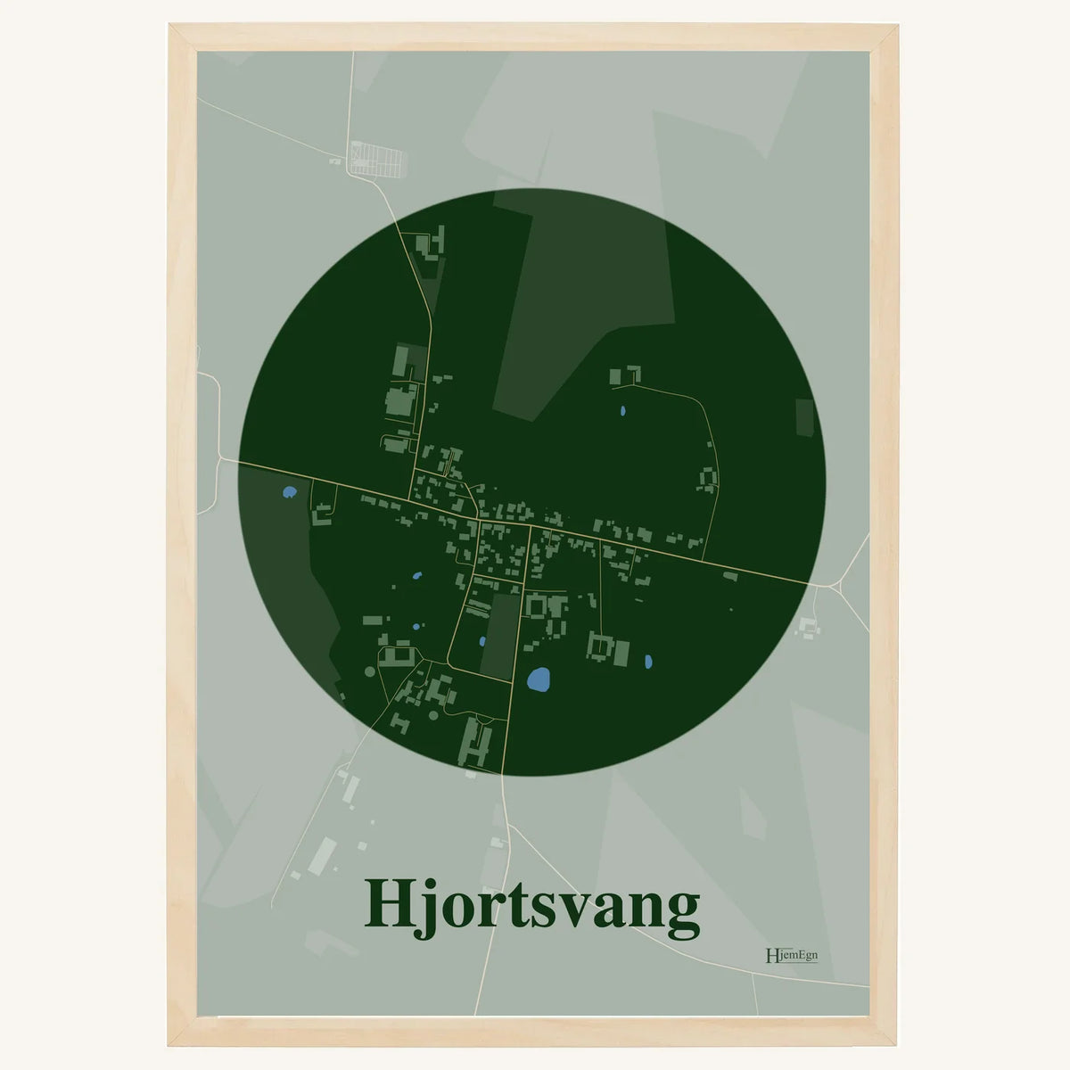 Hjortsvang plakat – Centrum 2026 – Mørk grøn