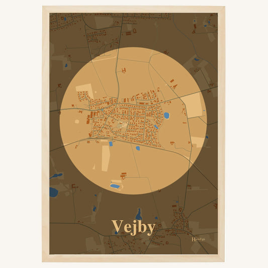 Vejby Plakat – Lys pastel brun