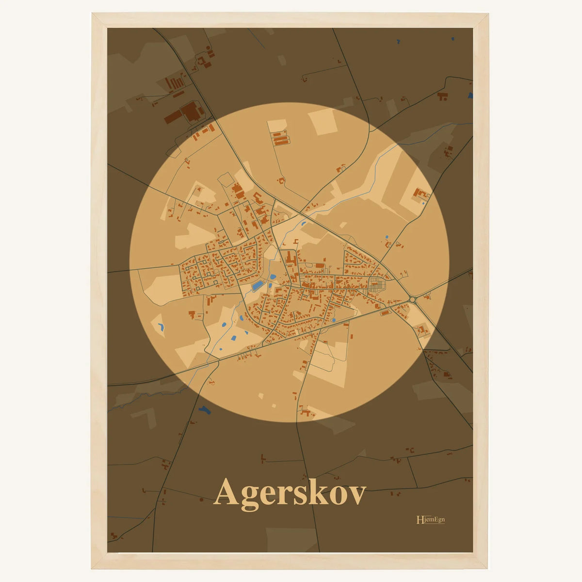 Agerskov plakat – Centrum 2026 – Lys pastel brun