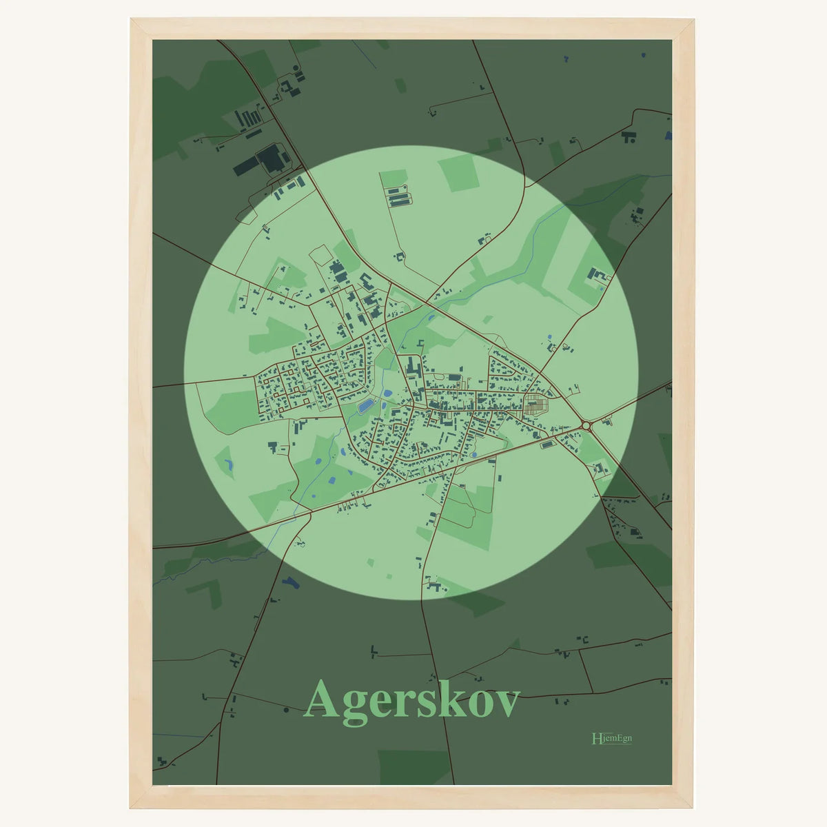 Agerskov plakat – Centrum 2026 – Lys pastel grøn