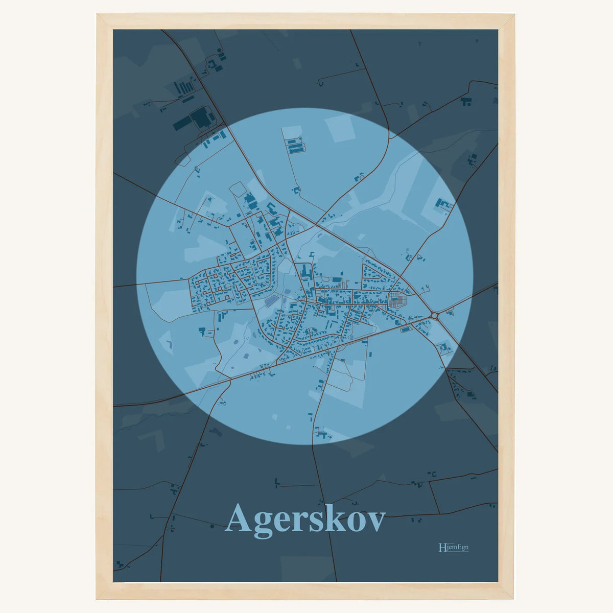 Agerskov plakat – Centrum 2026 – Lys pastel blå
