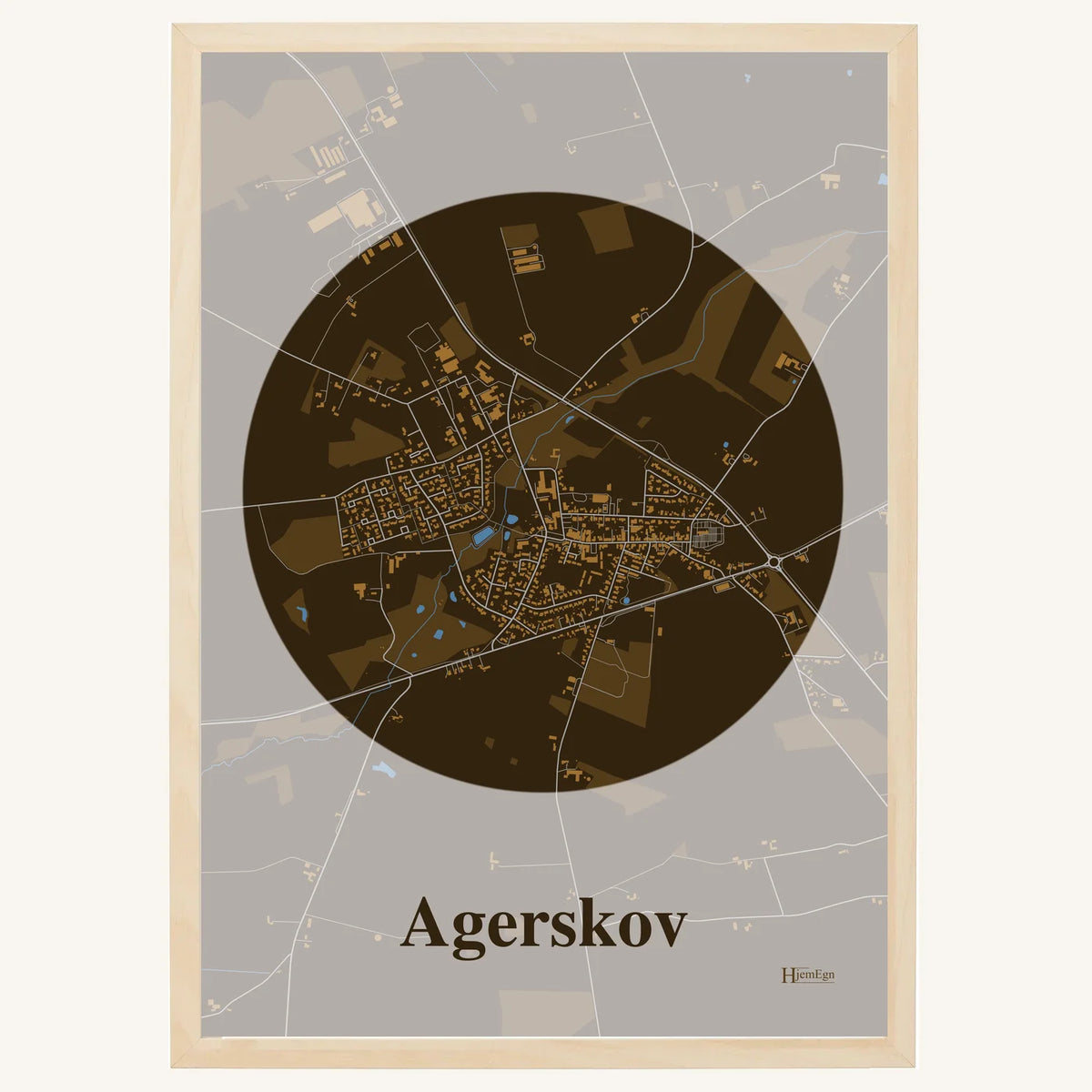 Agerskov plakat – Centrum 2026 – Mørk brun