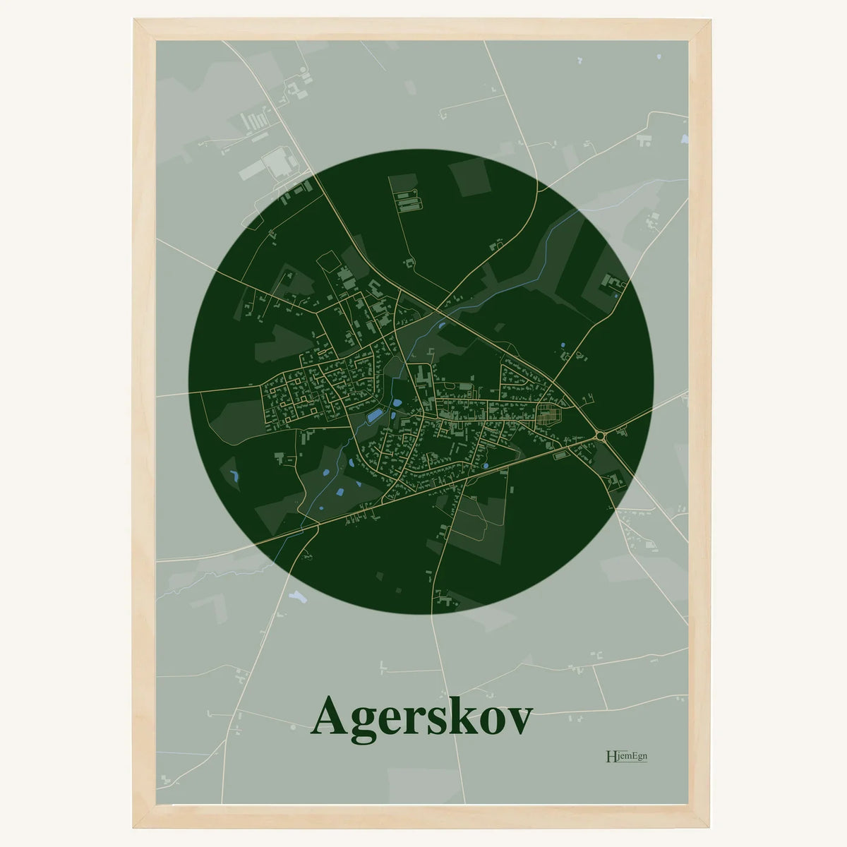 Agerskov plakat – Centrum 2026 – Mørk grøn