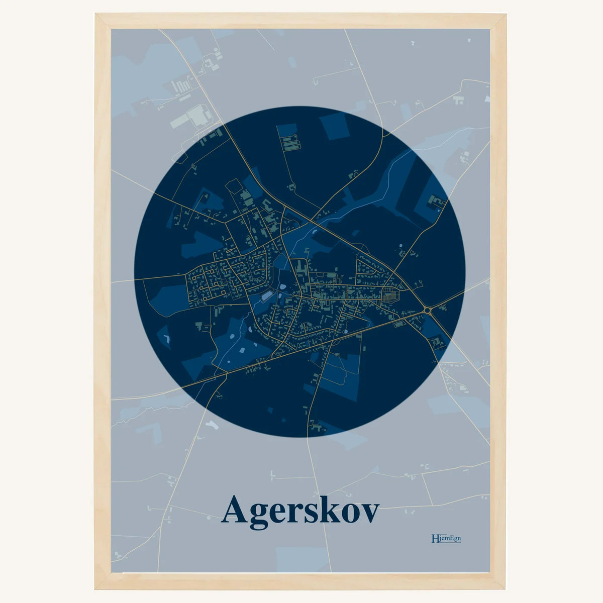 Agerskov plakat – Centrum 2026 – Mørk blå