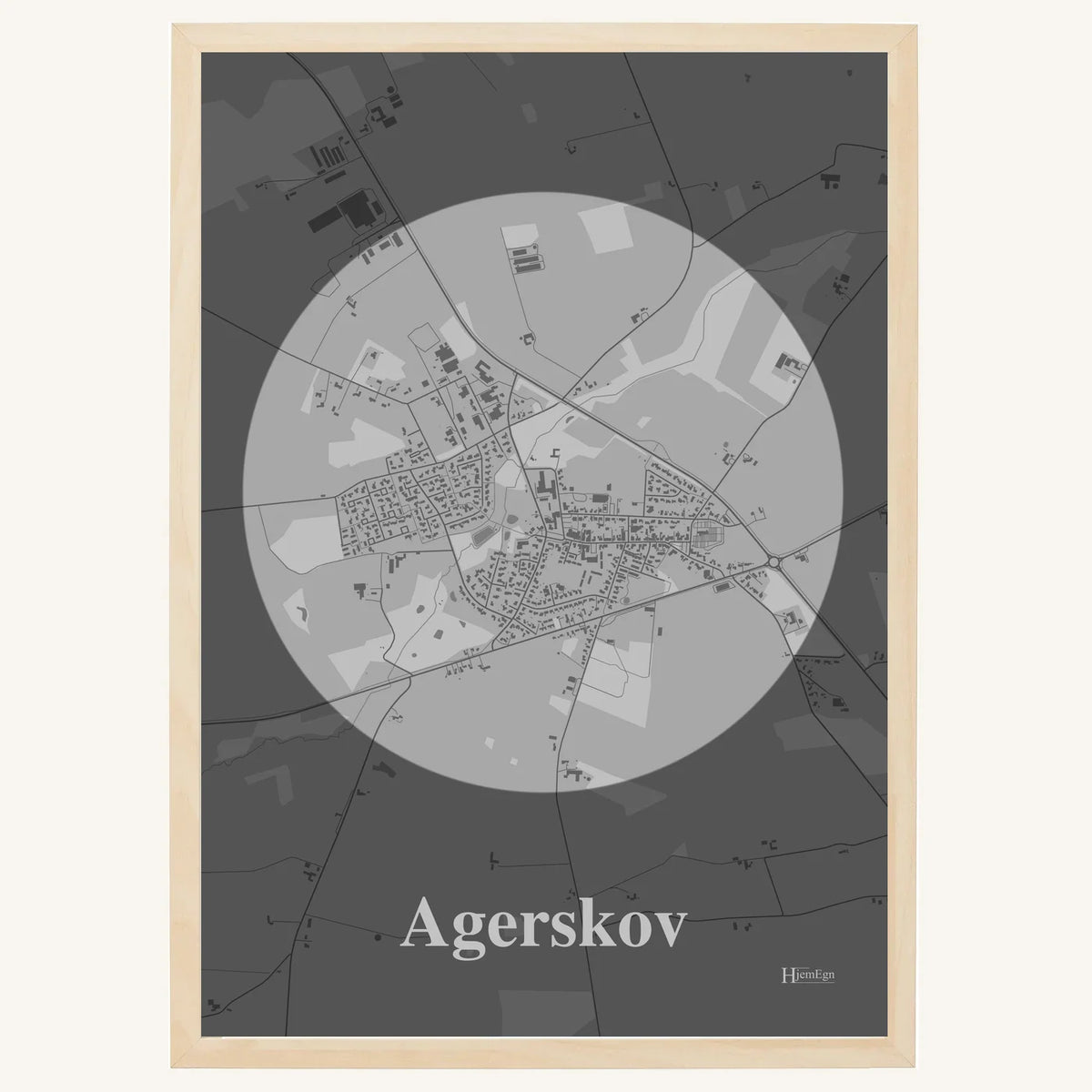 Agerskov plakat – Centrum 2026 – Lys pastel grå