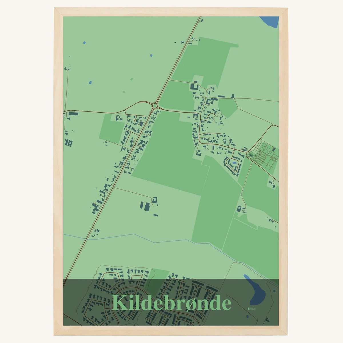 Kildebrønde plakat – Firkantet 2026 – Lys pastel grøn