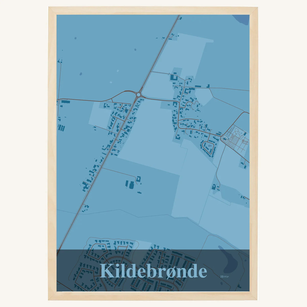 Kildebrønde plakat – Firkantet 2026 – Lys pastel blå