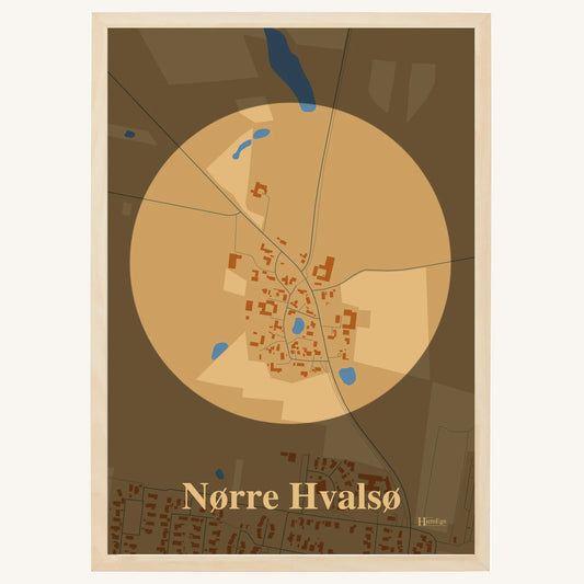 Nørre Hvalsø plakat – Centrum 2026 – Lys pastel brun
