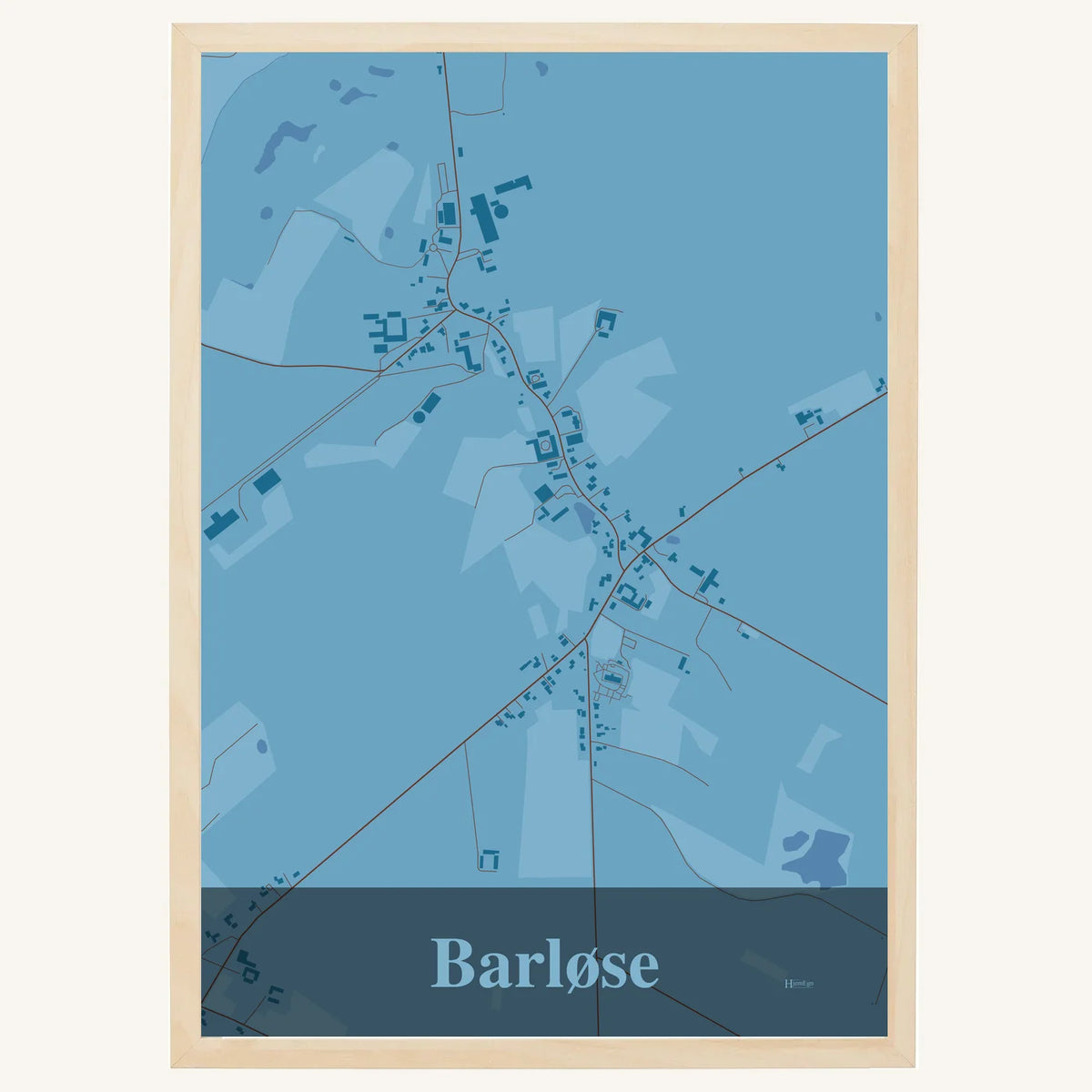 Barløse plakat – Firkantet 2026 – Lys pastel blå