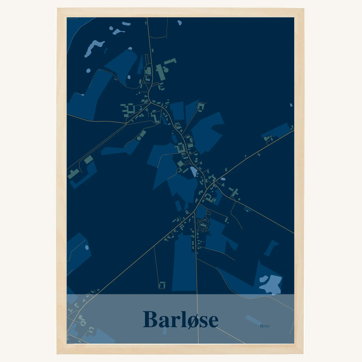 Barløse plakat – Firkantet 2026 – Mørk blå