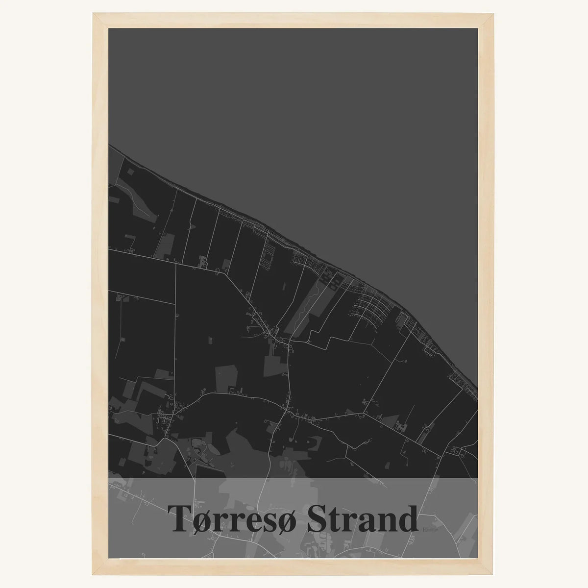 Tørresø Strand plakat – Firkantet 2026 – Mørk grå