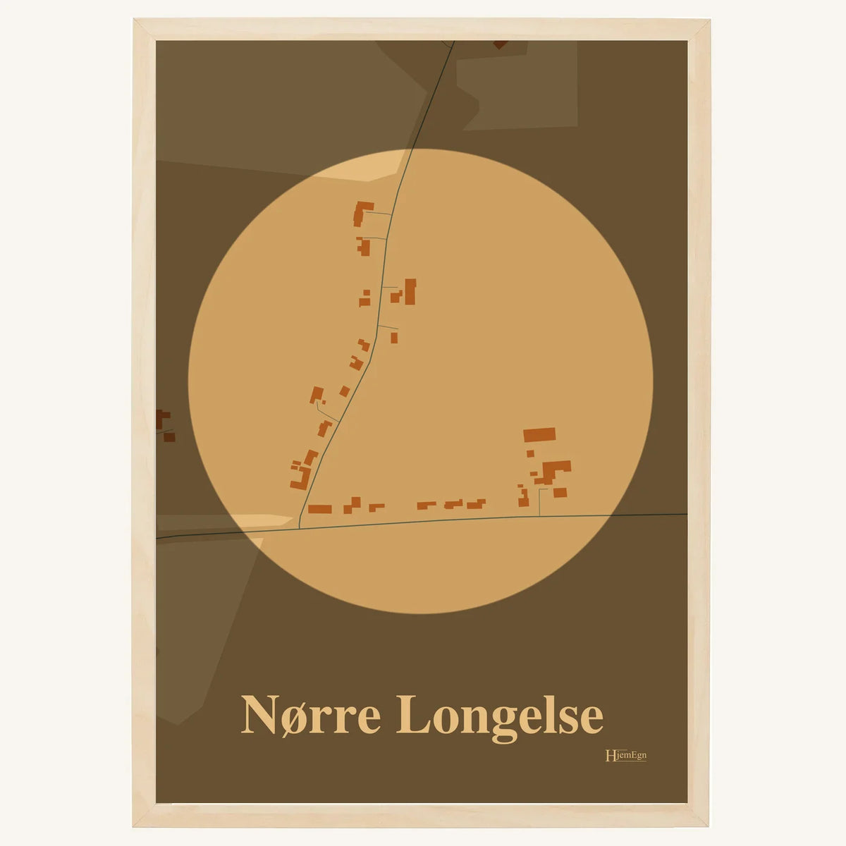 Nørre Longelse plakat – Centrum 2026 – Lys pastel brun