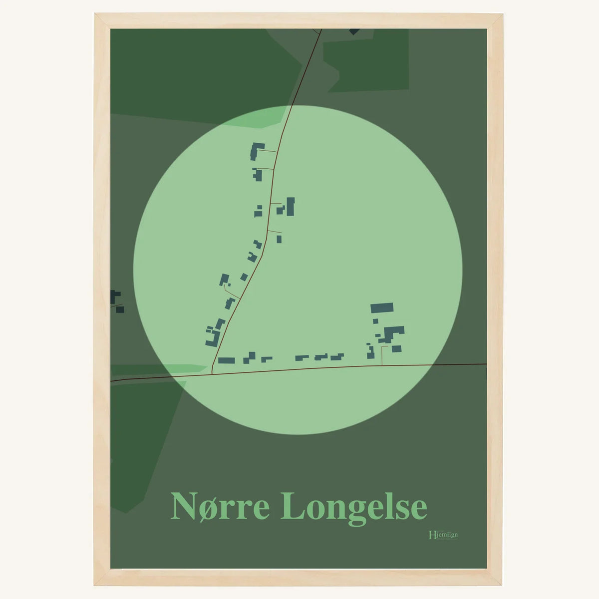 Nørre Longelse plakat – Centrum 2026 – Lys pastel grøn