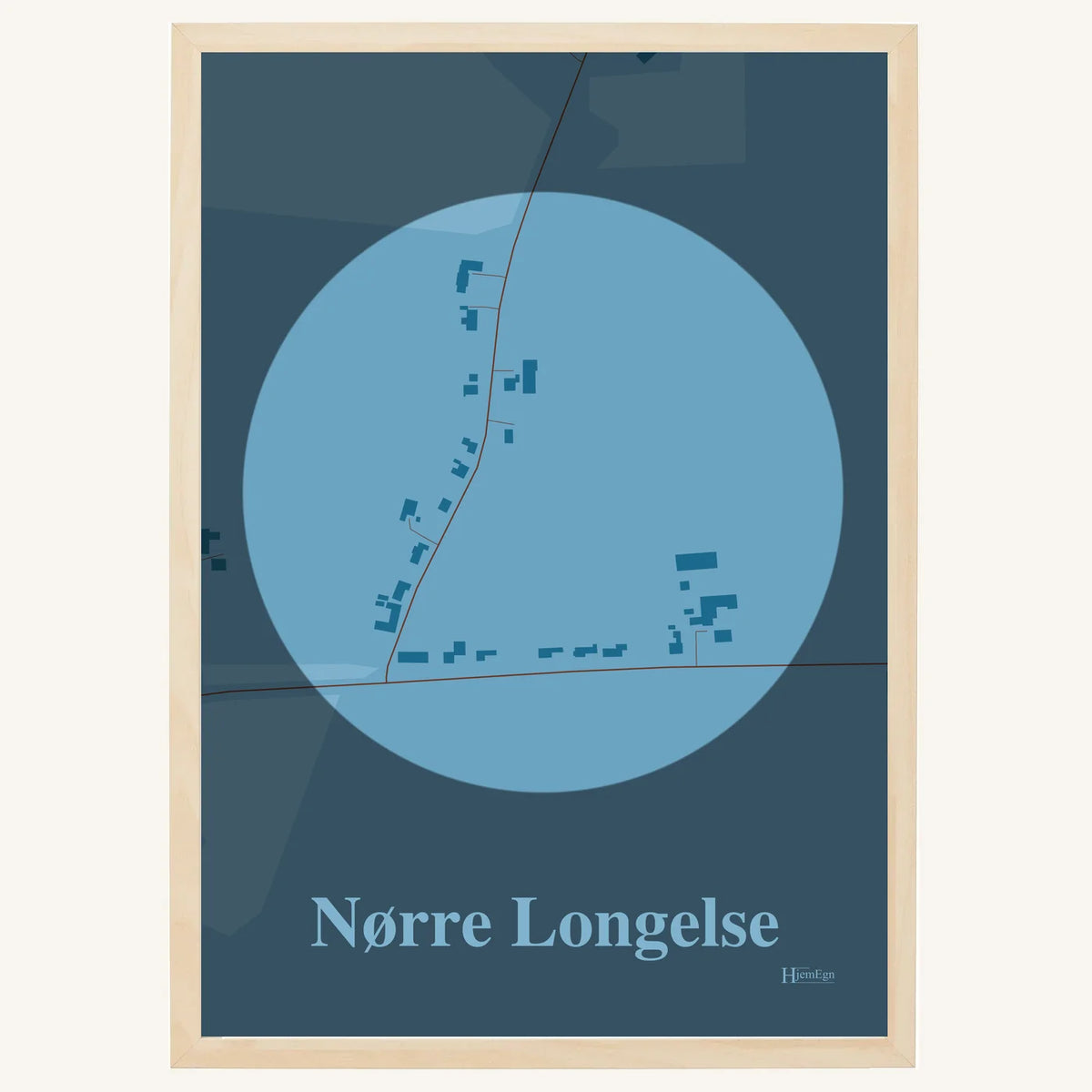 Nørre Longelse plakat – Centrum 2026 – Lys pastel blå