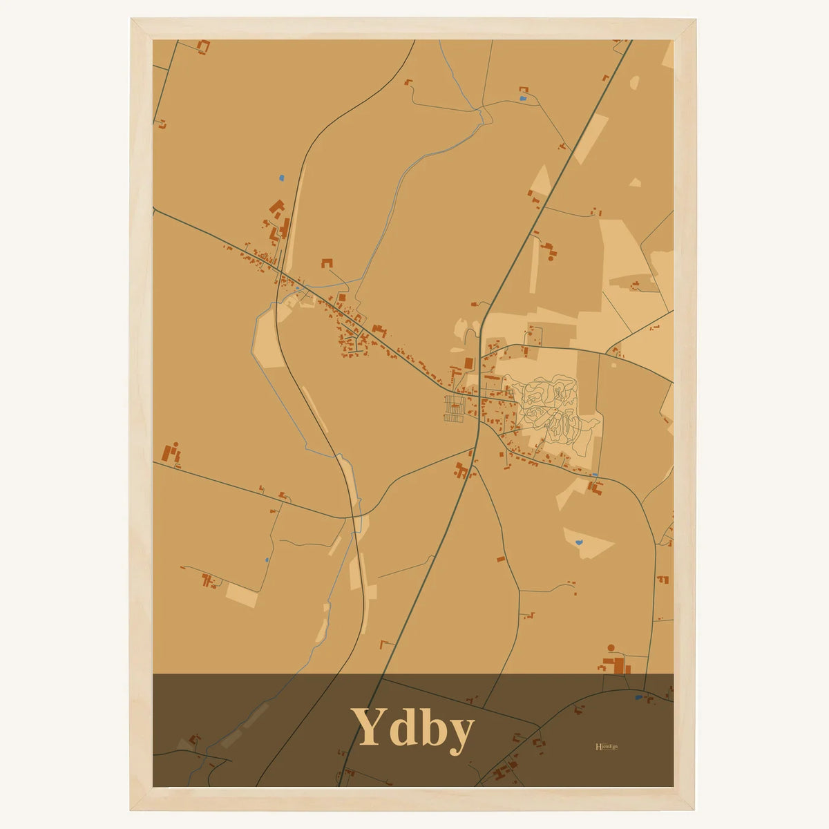 Ydby plakat – Firkantet 2026 – Lys pastel brun