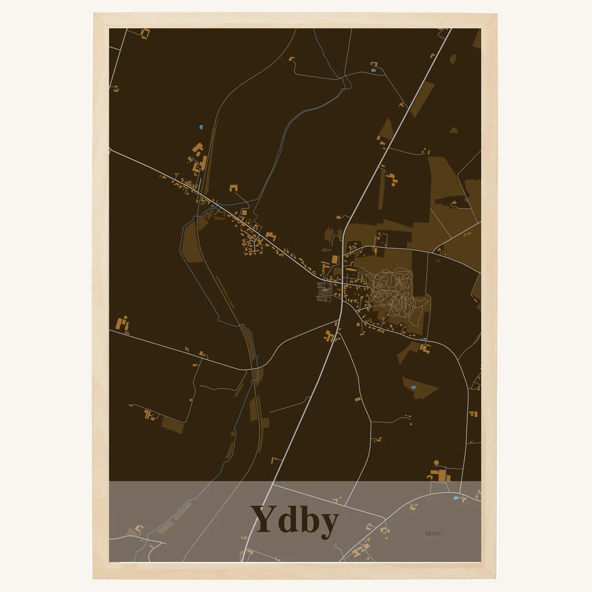 Ydby plakat – Firkantet 2026 – Mørk brun