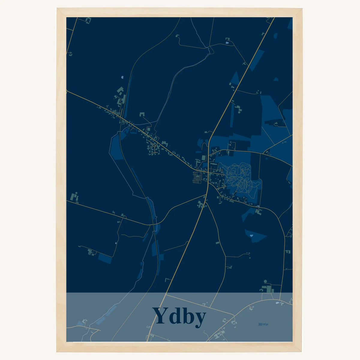 Ydby plakat – Firkantet 2026 – Mørk blå