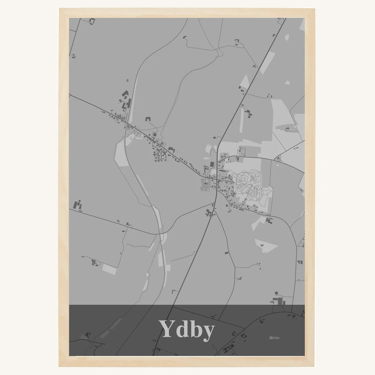 Ydby plakat – Firkantet 2026 – Lys pastel grå